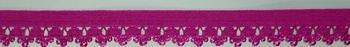 Elastisch Lingeriekant bloemmotief 15mm (50 m), Fuchsia 169